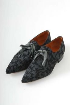 AW1112 SUEDE FLASH PRINT SHOES - BLACK